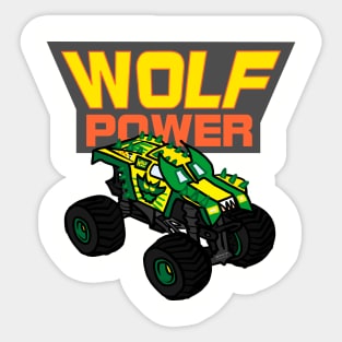 Australian Wolf Power Monster Truck Sticker